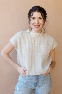 mode, quinn knit sweater top