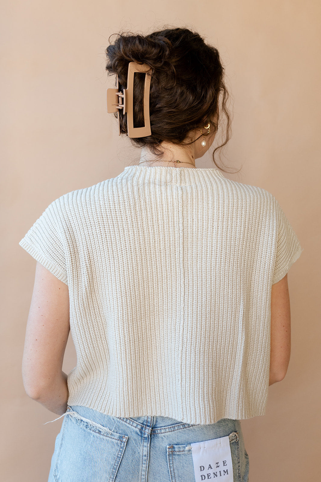 mode, quinn knit sweater top