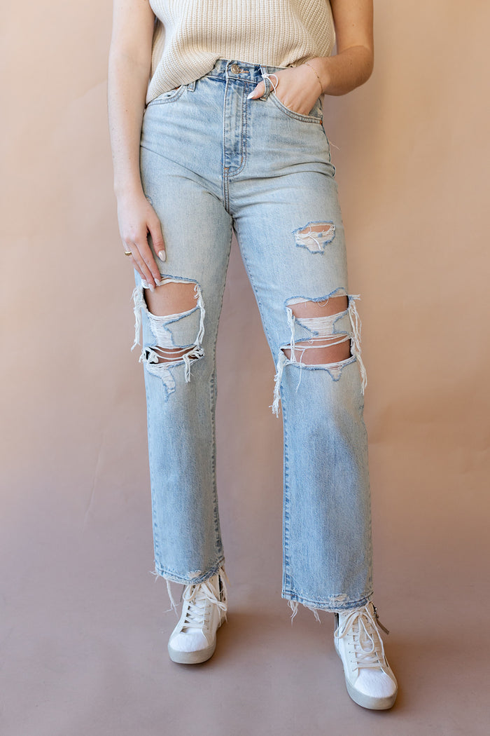 mode, sundaze high rise vintage straight jean