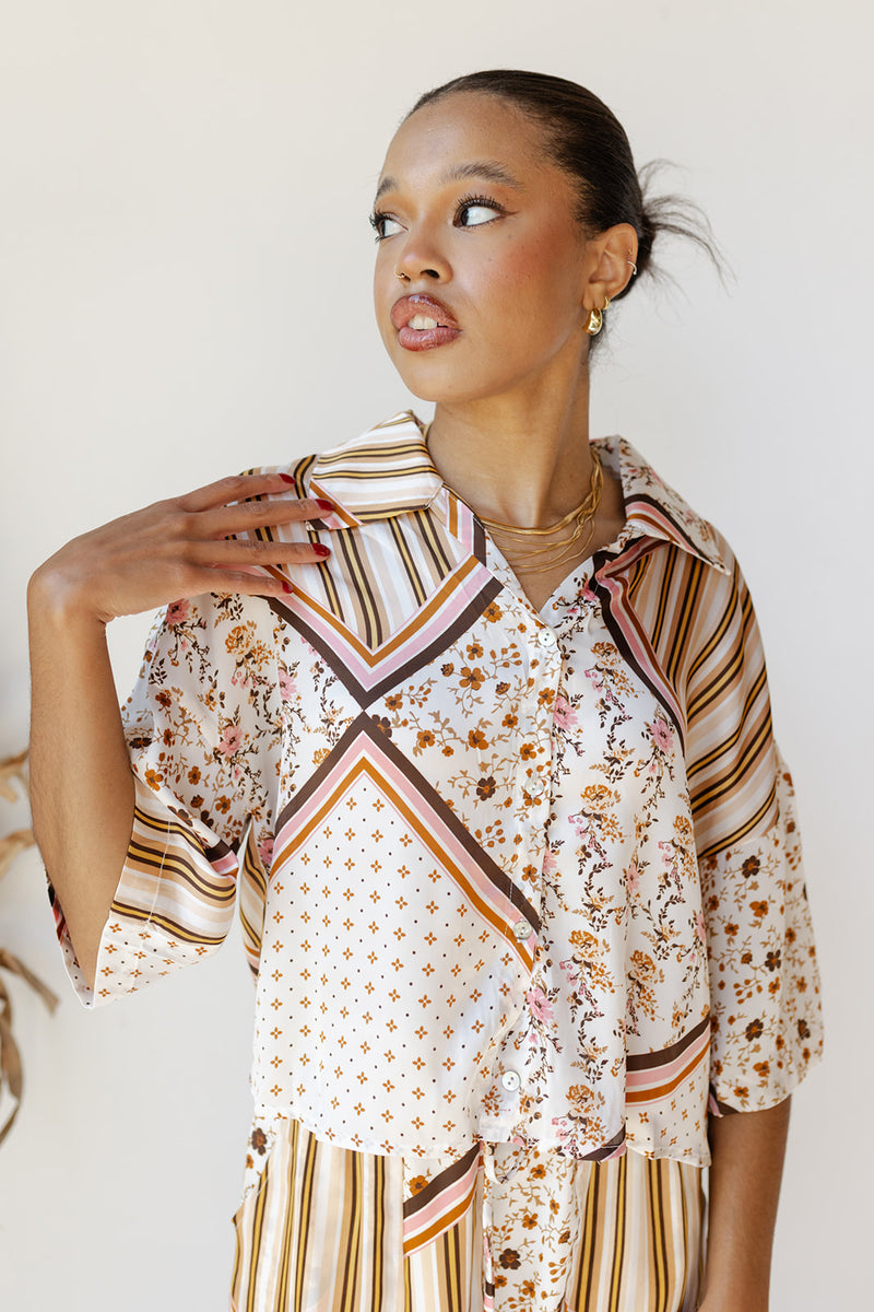 mode, ivanna satin top