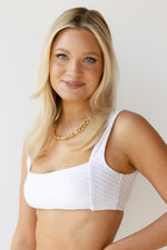 mode, kalani ribbed bikini swim top