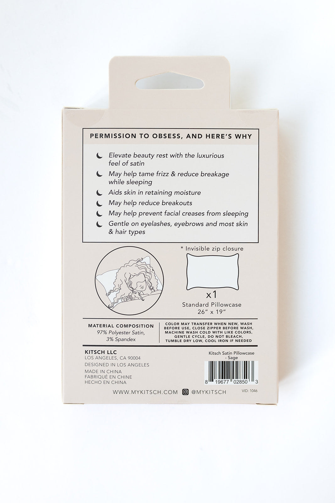 mode, satin standard pillow case