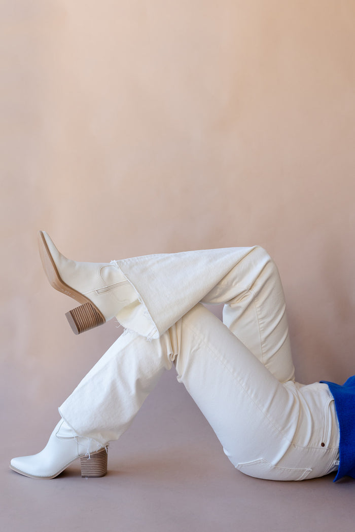 mode, far out high rise wide leg jeans