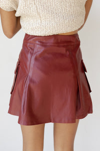 mode, lena leather skirt