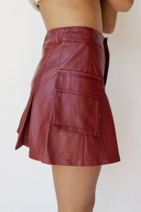 mode, lena leather skirt