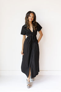 mode, aubrey cut out maxi dress