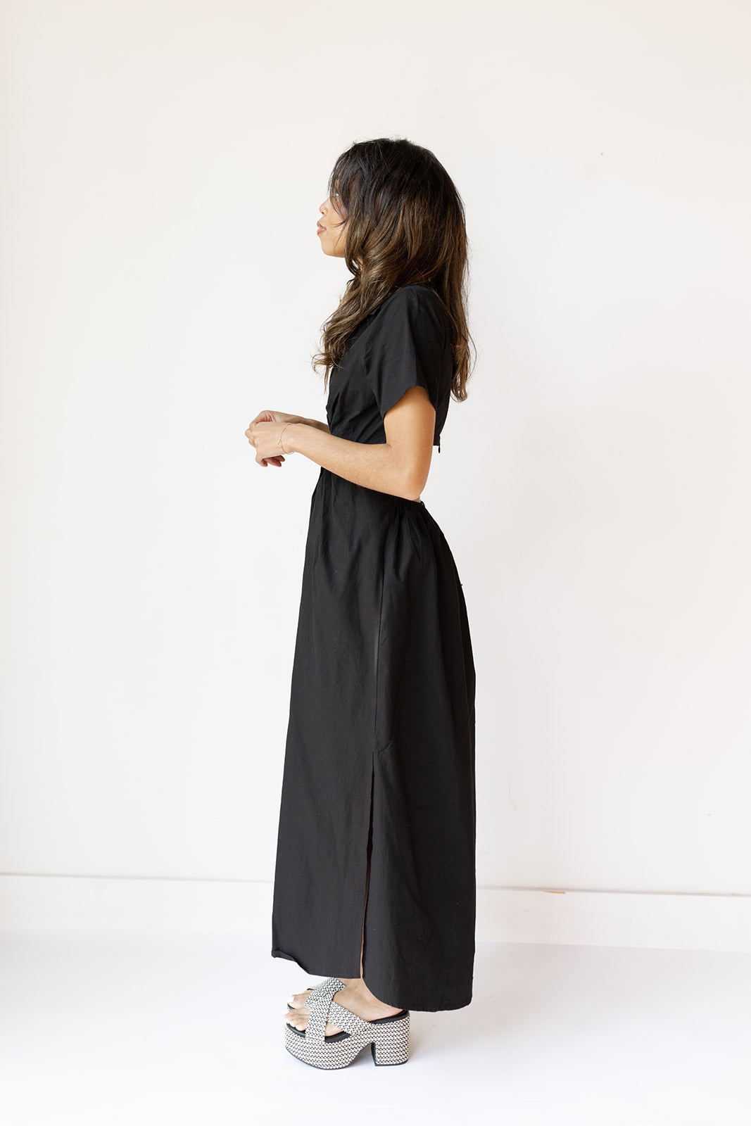 mode, aubrey cut out maxi dress