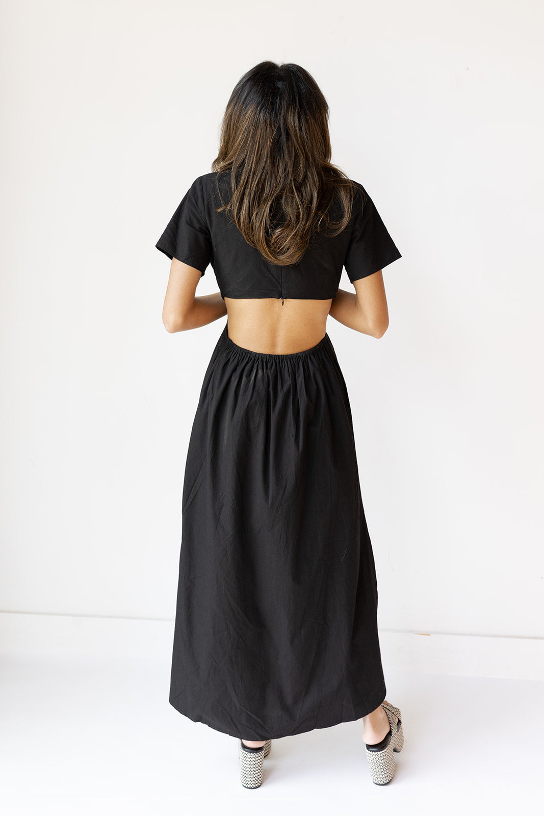 mode, aubrey cut out maxi dress