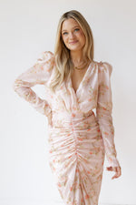 mode, camila floral midi dress