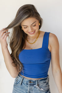 mode, Ellie ribbed square neck tank