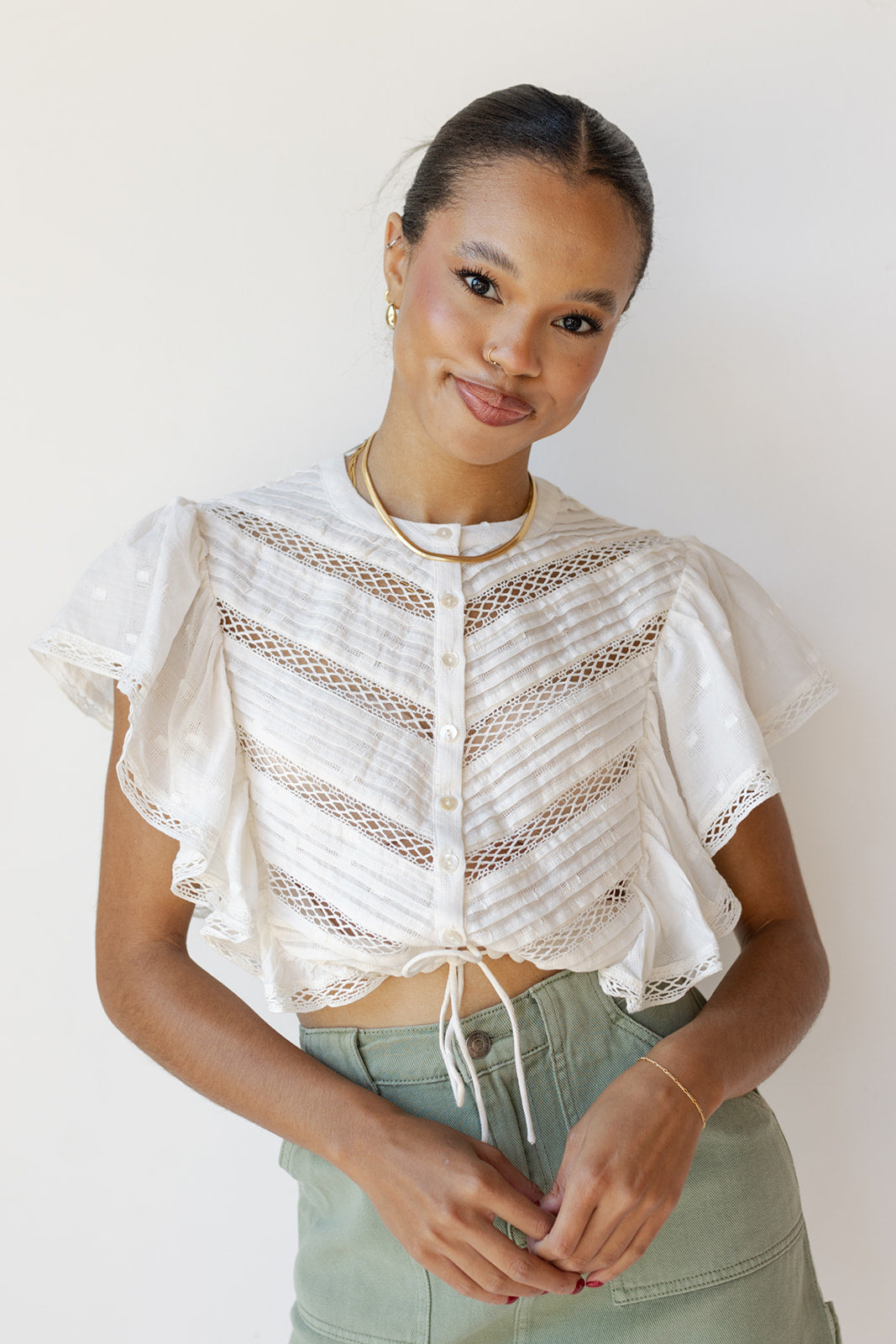 mode, colton woven top