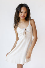 mode, lexy linen mini dress