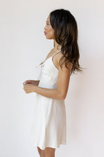 mode, lexy linen mini dress