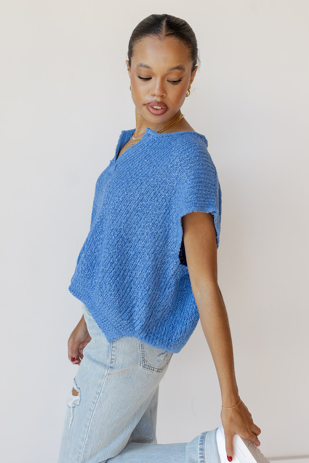 mode, capri sweater top