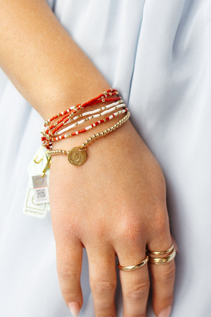 ecollegiate extends classic gold 3mm bracelet- oklahoma