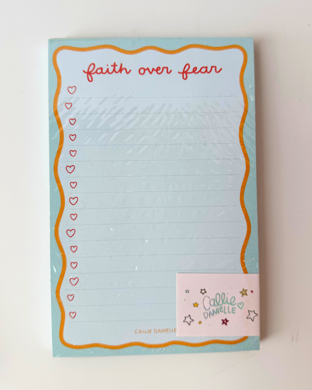 faith over fear - notepad