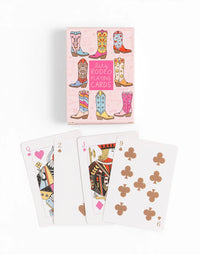 cowgirl boots - playing cards