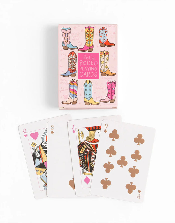 cowgirl boots - playing cards