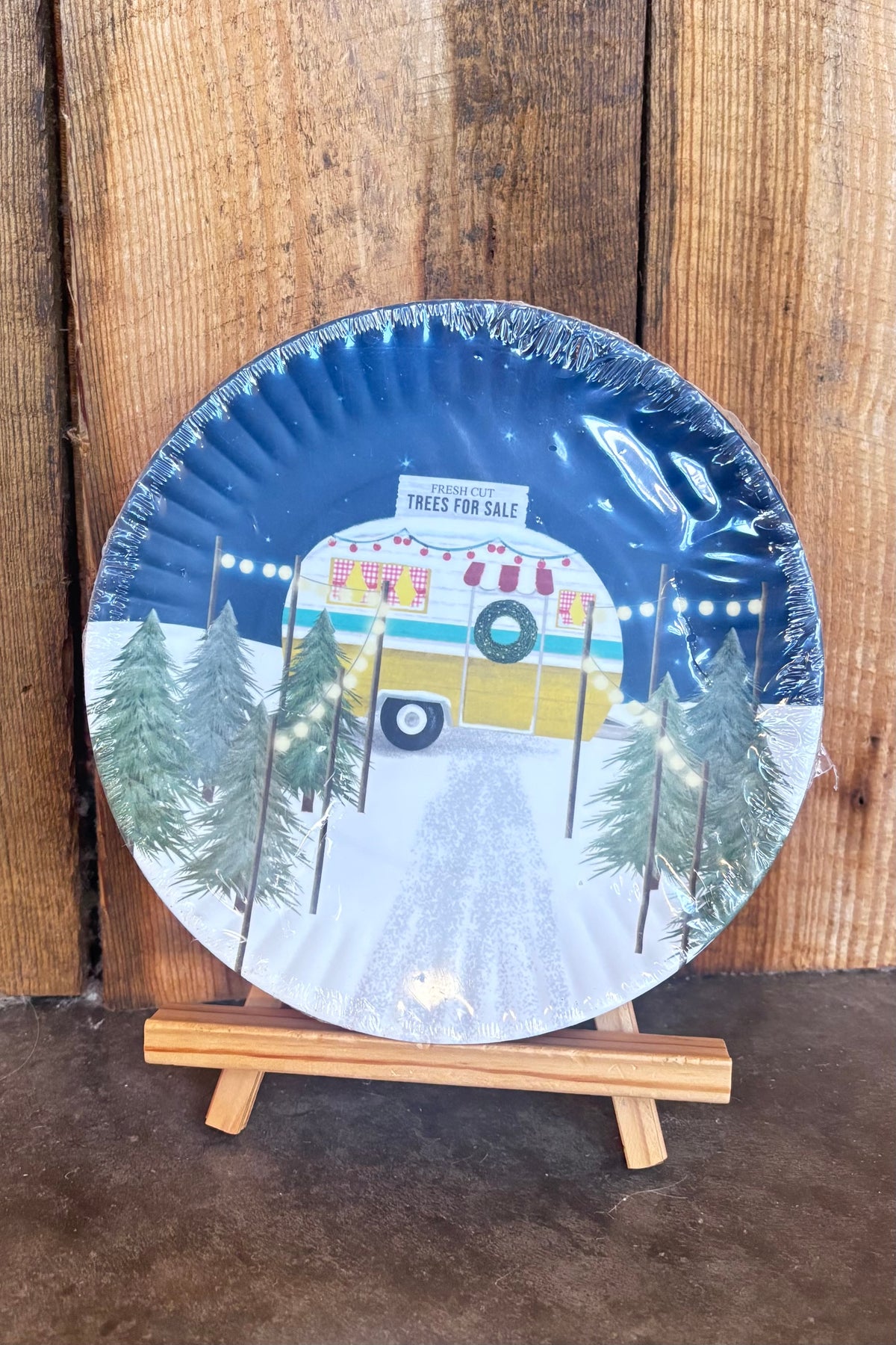 vintage yellow camper plates