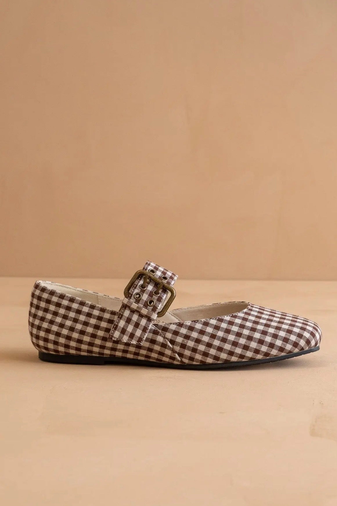 lauren gingham ballet flats