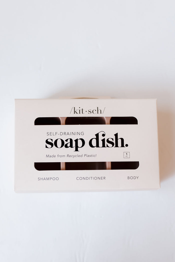 self-draining soap dish - terracotta