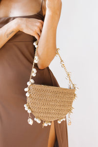 seashell pearl shoulder bag