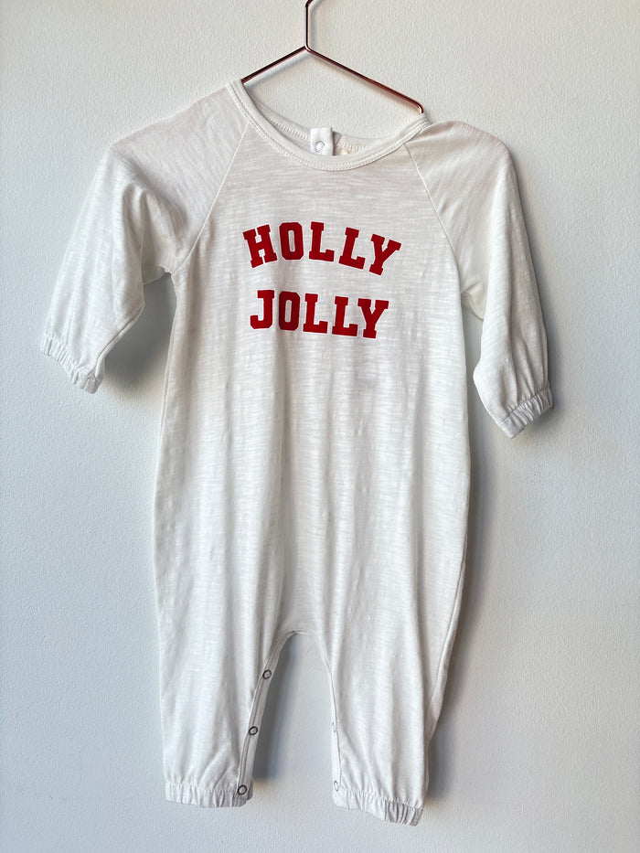 holly jolly long sleeve onesie