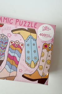western cowgirl boots - 400 piece puzzle