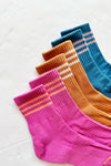 mode, retro striped socks