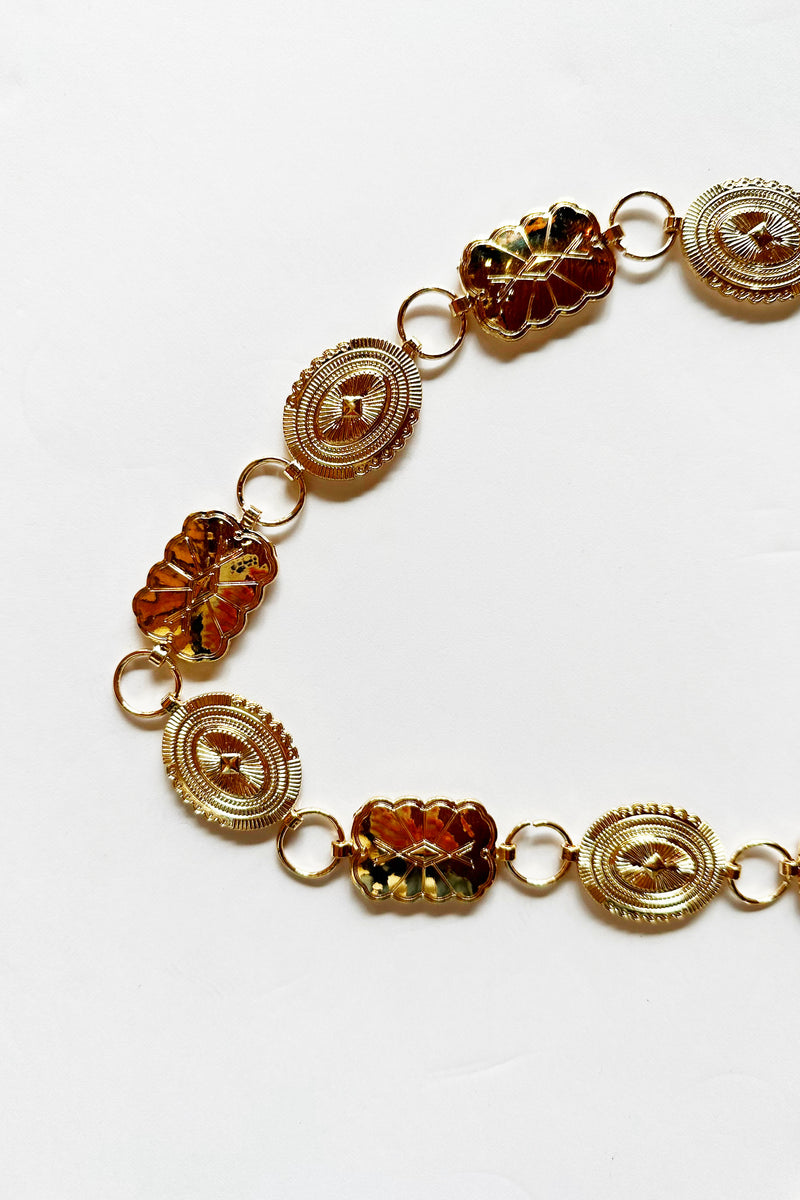 western style belt, gold