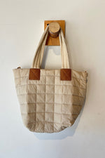 mode, ezra tote, ivory