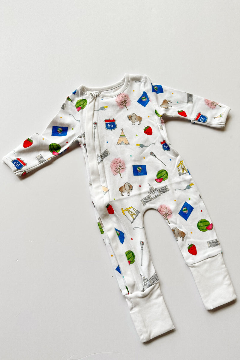 oklahoma organic cotton pajama set