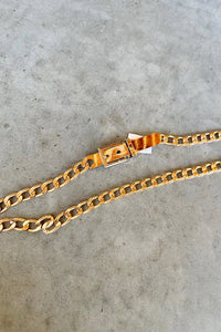 mode, gold buckle chain belt