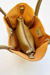 mode, mariah purse, taupe