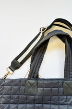 mode, ezra tote, black