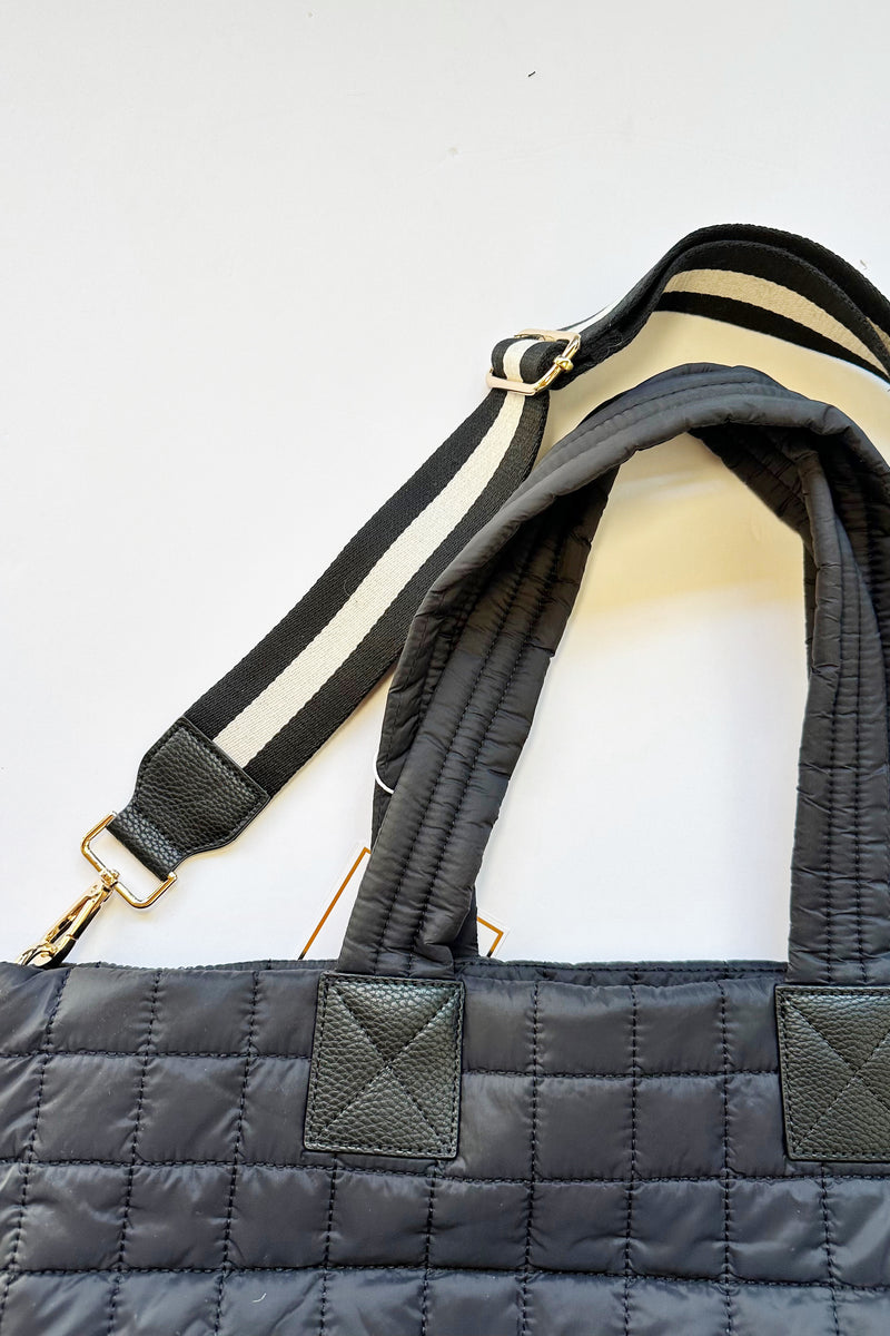 mode, ezra tote, black