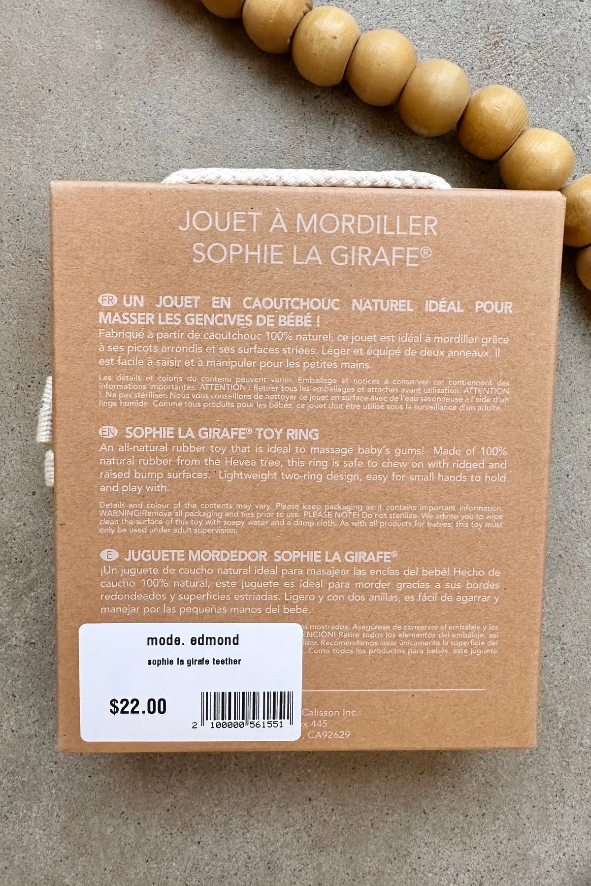 mode, sophie la girafe teether