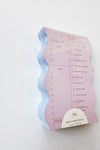 mode, wavy daily notepad, lilac
