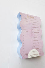 wavy daily notepad, lilac