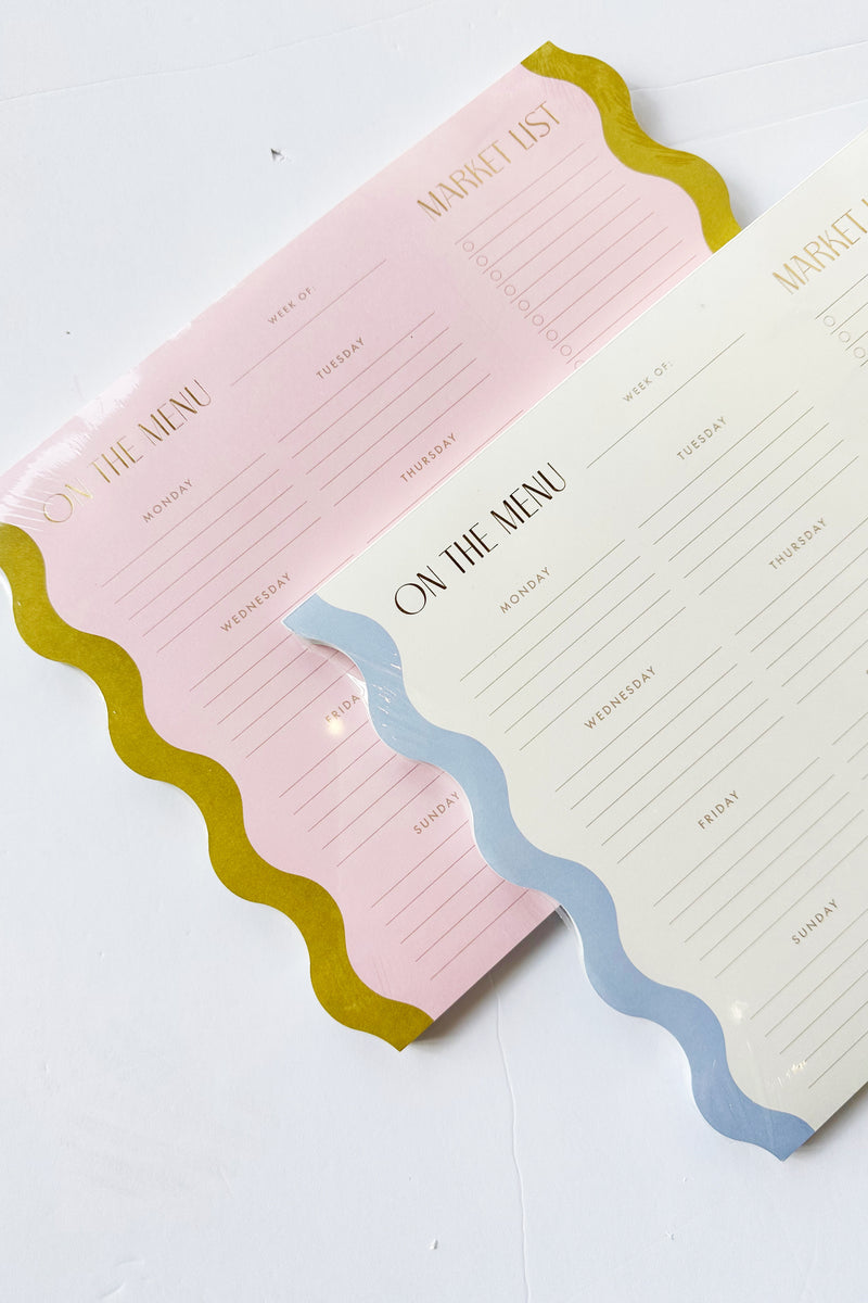 mode, magnet meal planner, pink + chartreuse