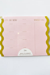 mode, magnet meal planner, pink + chartreuse