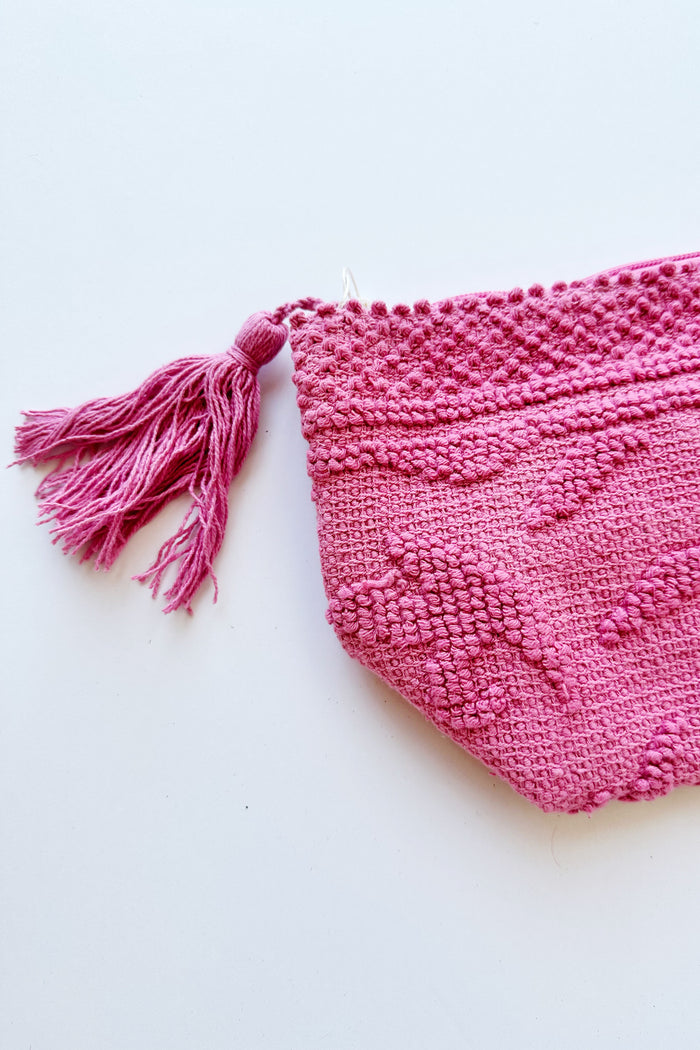 mode, loretta zip pouch, pink