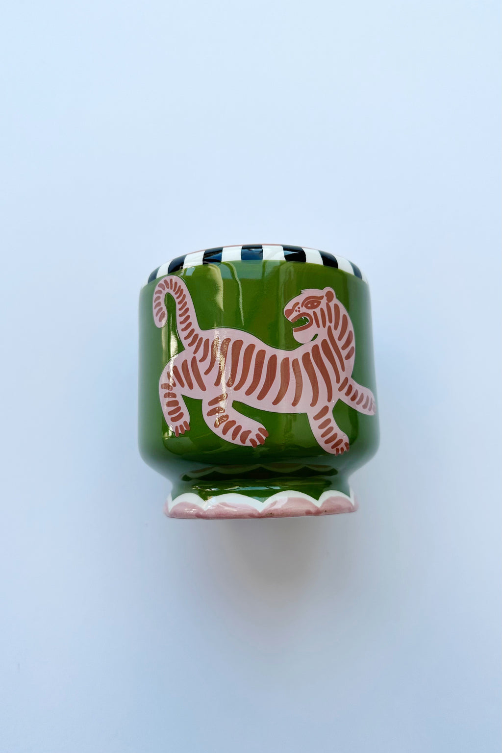 mode, hand painted candle, black cedar + fig