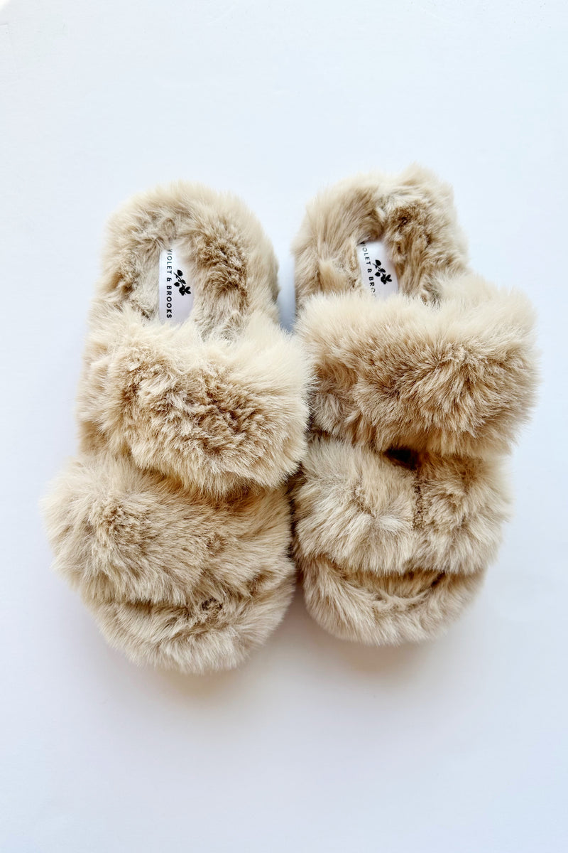 platform fuzzy slippers