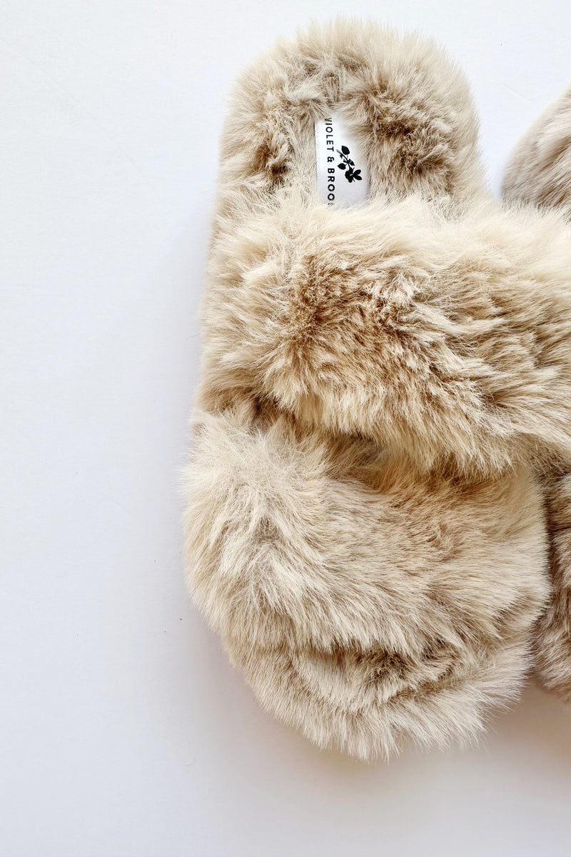 mode, platform fuzzy slippers