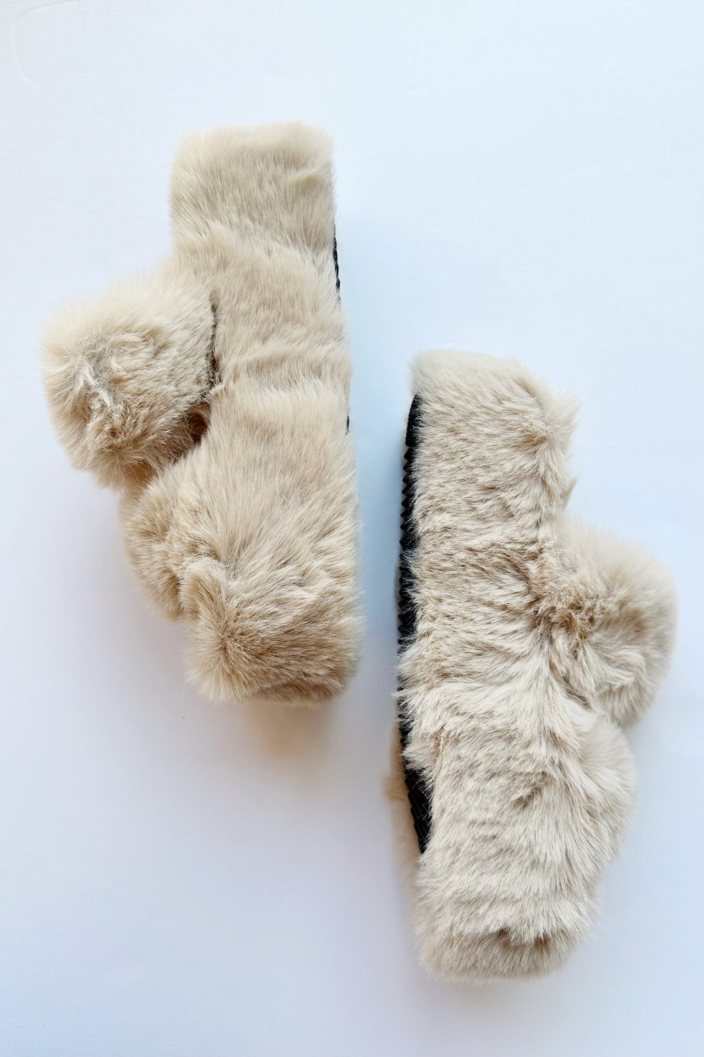 mode, platform fuzzy slippers