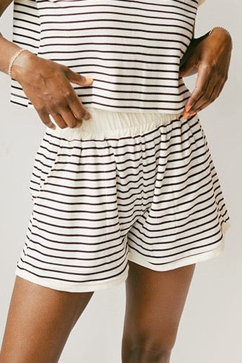 mode, emery stripe knit shorts
