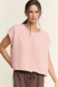 pete sleeveless cardigan