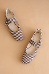 lauren gingham ballet flats