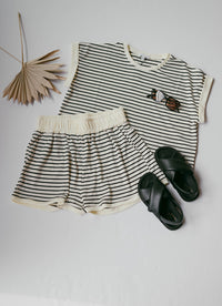 mode, emery stripe knit shorts